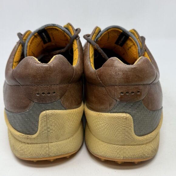 ECCO Biom Hybrid Golf Shoes Mens 11 EU 45 Brown Yak Leather Spikeless - Picture 12 of 16